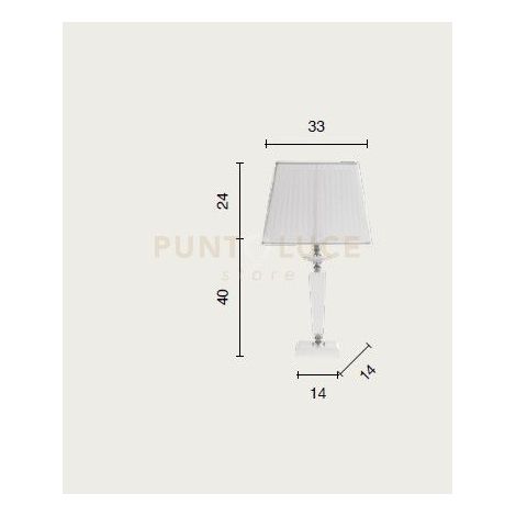 LUME GRANDE CHERUBINI CRISTALLO E CROMO CON PARALUME BIANCO L.33CM ATTACCO 1 LUCE E27