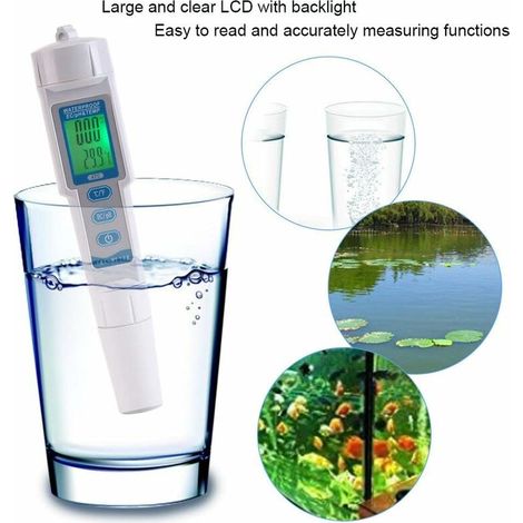 pH-mètre numérique, finition grise, conçu pour la vérification régulière de l'acidité des échantillons liquides à usage domestique.-AquaForge (1/4)