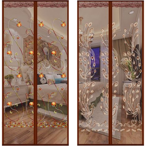 Rideau De Porte Anti-moustique Magnétique Auto-adhésif Sans Perçage Pour Chambre Salon Fenêtre Protection Lumière 1 Pièce (1/5)