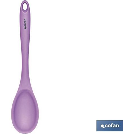 Cucchiaio da cucina Modello Vergini  Realizzato in nylon ricoperto di silicone  Dimensioni: 27 x 5,7 cm (1/3)