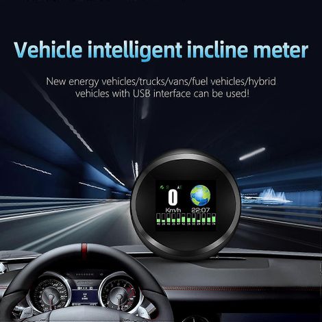 compteur de vitesse et inclinomètre GPS, inclinomètre et rapporteur numériques, compteur de vitesse à affichage tête haute, inclinomètre