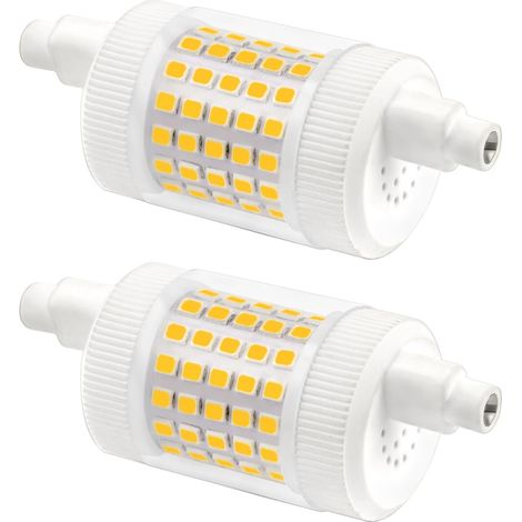 R7S 78mm Dimmable 15W Neutral White 4000K 1500LM, Equivalent to Halogen Pencil R7S 78mm 120W-150W, AC 230V, R7S 78mm Dimmable Ceramic LED for Ceiling/Floor Light, Pack of 2 (1/4)