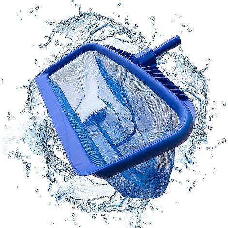 Écumoire de piscine - Râteau à feuilles à mailles fines avec sacs profonds à double couche pour retirer même les plus petits débris. (1/5)