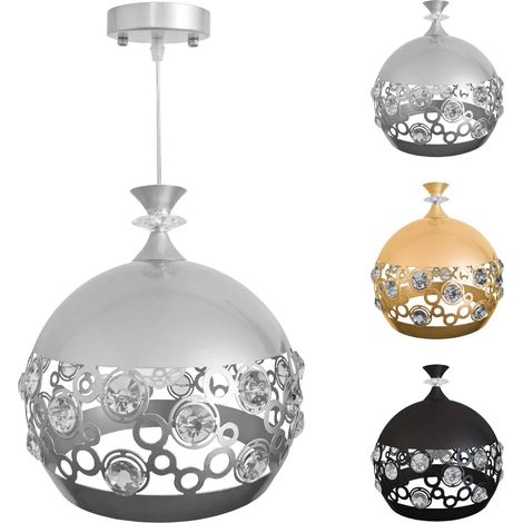 Lampadario ARABESQUE moderno a sospensione con singolo globo argento opaco