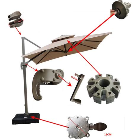 Pièce de rechange antirouille pour parasol terrasse – Installation facile – Résiste aux intempéries – Remplacement fiable