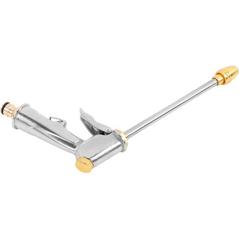 Hochdruck-Wasserspritzpistole mit langem Schlauch, Messingdüse, verstellbar, für Autowäsche und Gartenbewässerung (1/5)