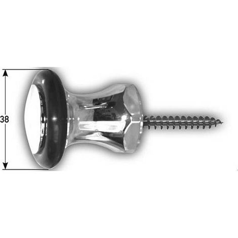 Türstopper, für Bodenmontage, 38 mm Durchmesser-silbergrau (1/2)