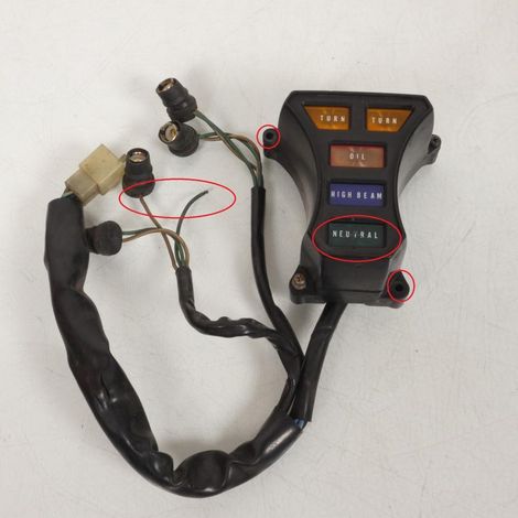 [PRODUIT D'OCCASION] Bloc voyants lumineux origine pour moto Honda Gl 500 Dc (1/4)