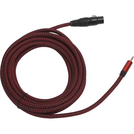Câble de connexion microphone JORINDO XLR vers jack 3,5 mm (XLR femelle vers jack 3,5 mm) - Câble de signal symétrique JD6032 - 5 m (1/5)