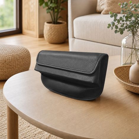 Boite de Rangement Interstice Siege Voiture Noir Cuir 28 x 17 x 3 cm Anti-Chute (1/4)