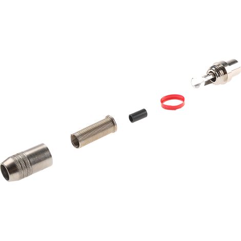 Prise RCA RS PRO Femelle, Montage sur câble Droit, Contacts plaqués Nickel ( Prix pour Sachet de 5 ) (1/3)