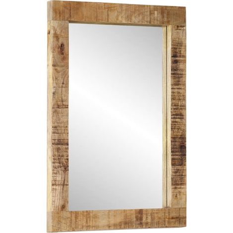 Specchio 70x50 cm in Legno Massello di Mango e Vetro vidaXL (1/5)