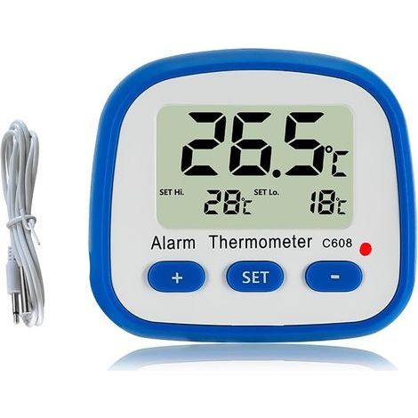 Digital refrigerator and freezer thermometer with magnet and stand. (1/5)