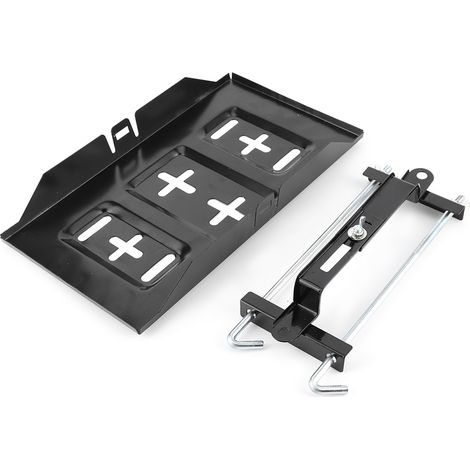 Sorandy Universal-Batteriehalterungs-Klemmset aus schwarzem Metall für sicheren Halt – Ideal für Autoliebhaber – 13,4-Zoll-Halterung, 7,5-Zoll-/9,1-Zoll-Halterung für eine