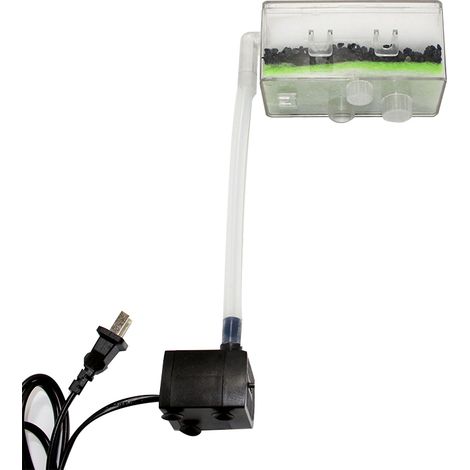 5W Klein-Aquarium-Set: Mini-Wasserreiniger mit transparentem Suspensionsfilter für kleine Aquarien