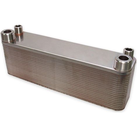 Scambiatore di calore termico in acciaio inox 40 piastre max 165 kW acqua solare 160000836 (1/5)