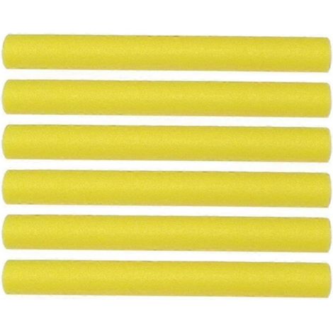 JIAJIEFANG 40 cm Schlauchförmige Schaumstoff-Sicherheitsmatte, 6er-Set Trampolinfeder-Schutzpolster, Gelb (1/5)
