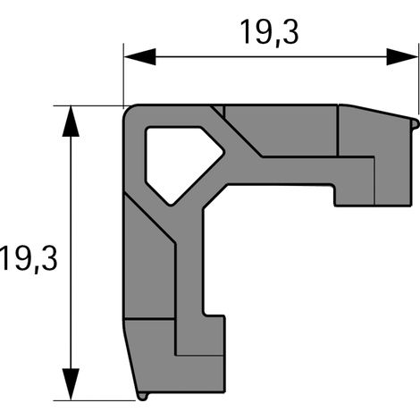 Hettich FurnSpin Cadro Clip Coverprofil Schwarz
