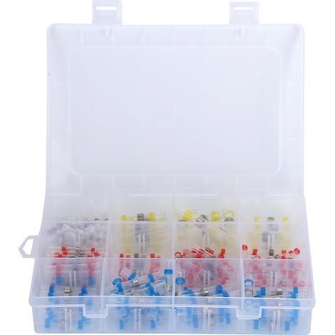 200 pièces connecteurs à souder thermorétractables polyoléfine transparents, épissures de fils pour câbles électriques (1/5)