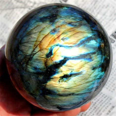 Labradorite naturelle, quartz, améthyste, sphère de cristal, citrine de guérison (1/5)
