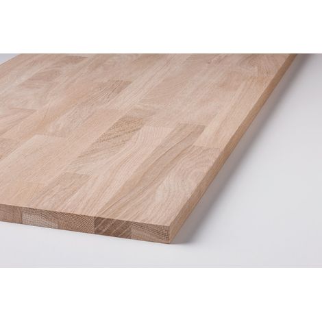 Leimholz Eiche B/C natur 18 mm, 80 x 60 cm