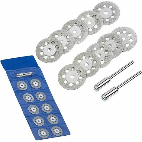 Disco de corte de diamante Tigrezy, 20 minidiscos de corte de diamante de 22 mm con 4 mandriles para discos rotativos (1/5)