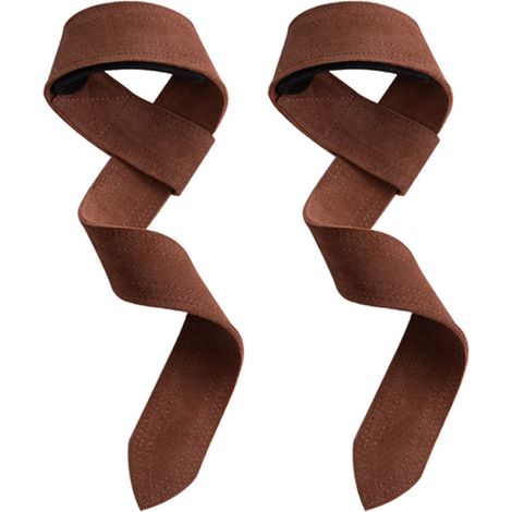 Lifting Straps - Cowhide Wrist Straps with Neoprene Padding for Weightlifting Deadlift Barbell Pull Up - 1 Pair (1/5)
