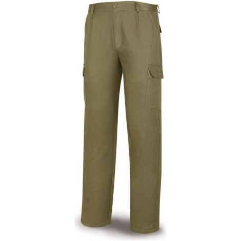 Pantalón MARCA PL TOPLINE 488PTTOPBE beige poliester/algodón de 245g MultibolsilloS T-42