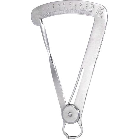 Pied à coulisse en acier inoxydable, jauge d'épaisseur de dent, appareil de mesure de couronne triangulaire pour dentiste (mesure de la cire) (1/5)