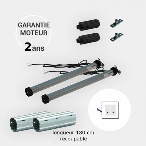 Kit de 2 axes motorisés filaires 20 Nm ZF 54 mm longueur 180 cm recoupables (1/2)