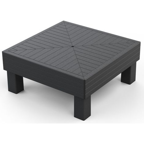 Set Tavolino in Resina da Giardino Elements Grey 65 x 65 x 29 cm Keter (1/3)