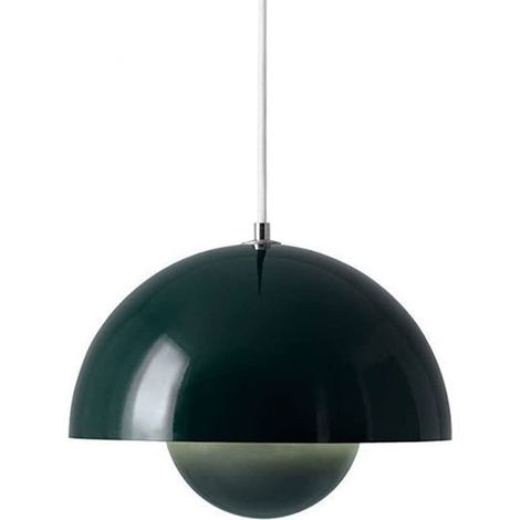 Lustre, suspension moderne, plafonnier suspendu avec ampoule, luminaires de décoration intérieure, lumière blanche, 23 cm (vert) (1/5)