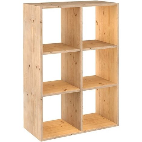 Étagère Modulaire 6 Cubes Pin Massif Dinamique Astigarraga (1/3)