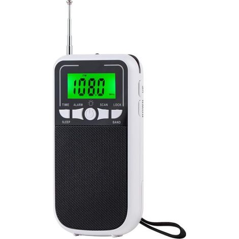 Ra de poche portable, mini ra avec affichage numérique, adaptée à un usage familial et aux personnes âgées, blanc (1/5)