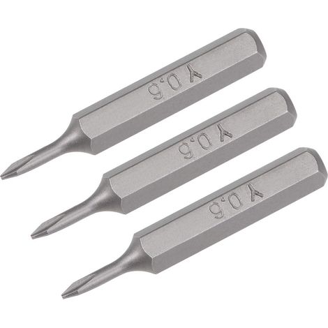 3Pcs Embout de Tournevis H5/32 x Y0.6 x 28mm (1/4)