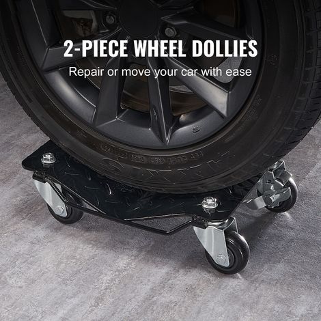Chariot de déplacement pneus 2 pièces en acier renforcé 1360,8 kg pour véhicule et atelier (1/5)