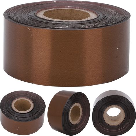 Ruban thermocollant marron 3 cm pour cuir, tissu, emballage cadeau - Rouleau 120 m (1/4)
