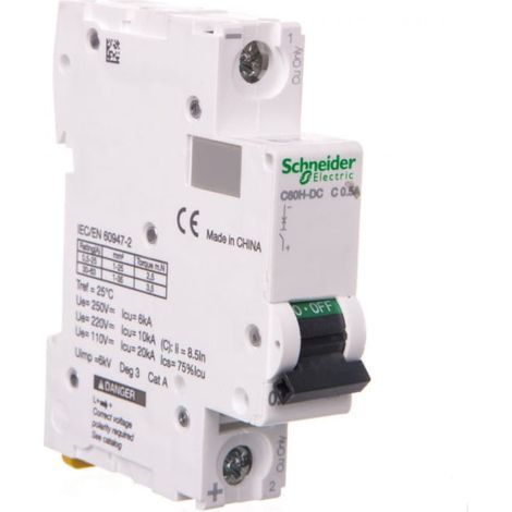 Interruttore automatico magnetotermico ACTI 9 0,5A 1P 250Vdc
