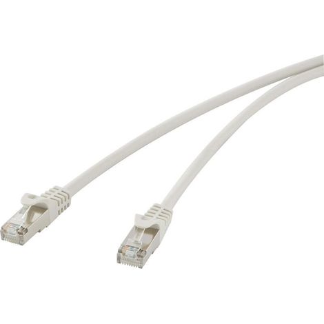 Online Store RF-4724282 RJ45 Câble réseau, câble patch CAT 5e F/UTP 15.00 m gris avec cliquet d'encastrement 1 pc(s) Y859192 (1/4)
