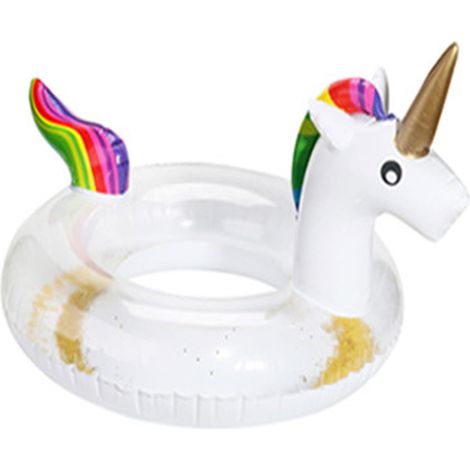 1 Bouée licorne, PVC, paillettes, gonflage rapide, piscine plage fête (1/5)
