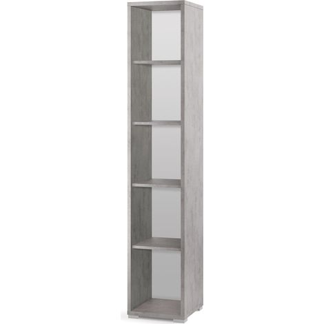 Libreria a Giorno 39x199x41 cm Cemento (1/2)