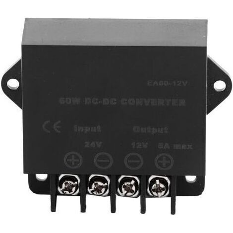 Convertisseur électrique pour voiture 5A 24V vers 12V CC, transformateur d'alimentation pour véhicule (1/5)