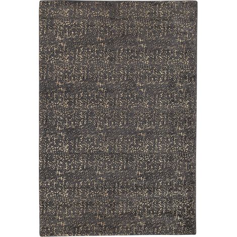 Tappeto a pelo corto grigio scuro/oro 140 x 200 cm Esel