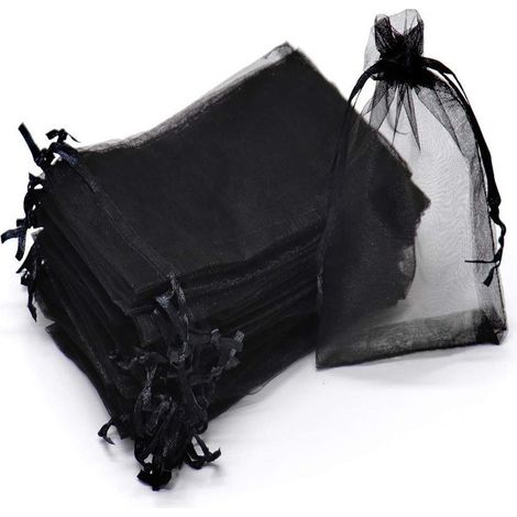 Noir émeraude Sac de Protection de Raisins, 100Pcs Sac de Protection de Grappes, 20 x 30 cm, Sachets de Protection pour Plantes, Sac en Organza avec Cordon de Serrage pour Fruits (1/5)