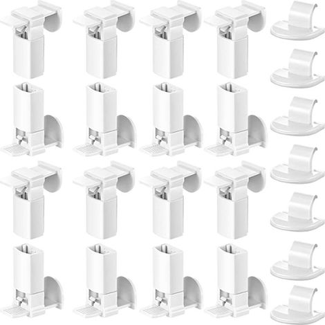 Ce kit comprend 64 accessoires pour stores plissés, dont des supports et des cadres de fixation faciles à installer pour les stores plissés de 20 mm. (1/5)