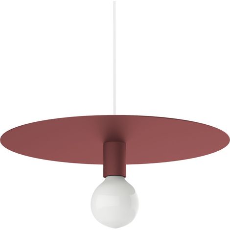 LUMICOM NINA Sospensione, 1X E27, max 42W, metallo, rosso cowhide, D.40cm