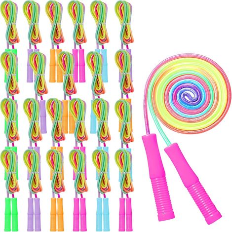 Set of 24 Adjustable Skipping Ropes 2.2 m, Nylon Multi-Coloured (1/5)