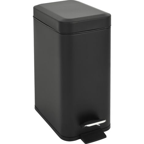 SVITA STM5 Mülleimer Treteimer 5l inkl. Inneneimer Softclose-Deckel Schwarz