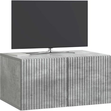 Maison Exclusive - Meuble TV mural Gris béton 59,5 x 41 x 30 cm Bois d'ingénierie