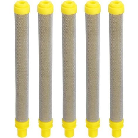 5 Pieces Mesh for Airless Paint Spray Guns Stainless Steel Filter Elements for Wagner Airless Paint Spray Gun Yellow (1/5)
